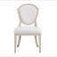 Ensemble de 2 chaises d'appoint contemporaines en chêne et en chenille