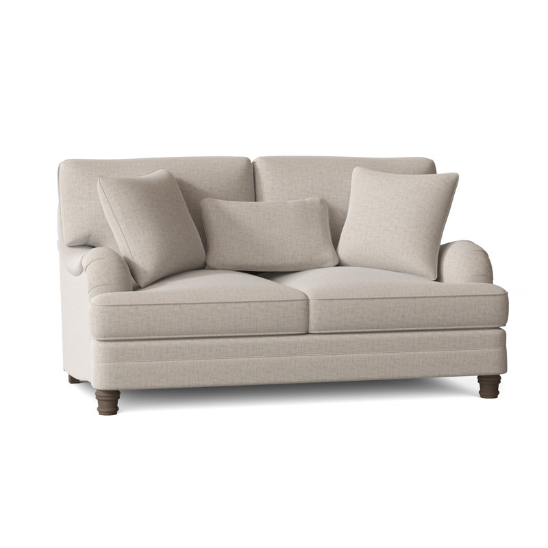 Tarleton Loveseat, Cream Chenille 1345-002, Aged Gray