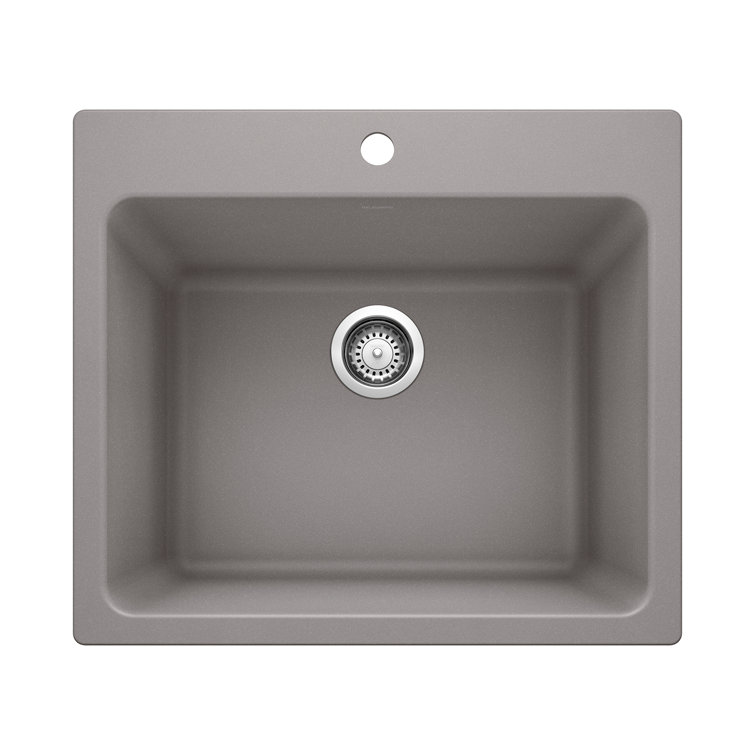 Blanco 401924 Liven SILGRANIT 25" L x 22" W Drop-In/Undermount Laundry Sink