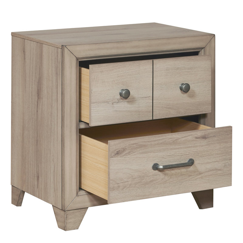 Kareem 3 Drawer Nightstand with USB