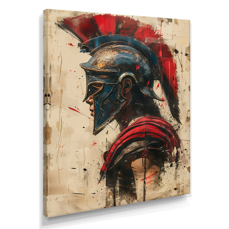 Leonardo Sparta Greek Gladiator - impression d'art mural Viking, H 12 po x l 20 po, Toile tendue