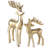 2 Piece Rustic Reindeer Figurines, 8.25 Inches