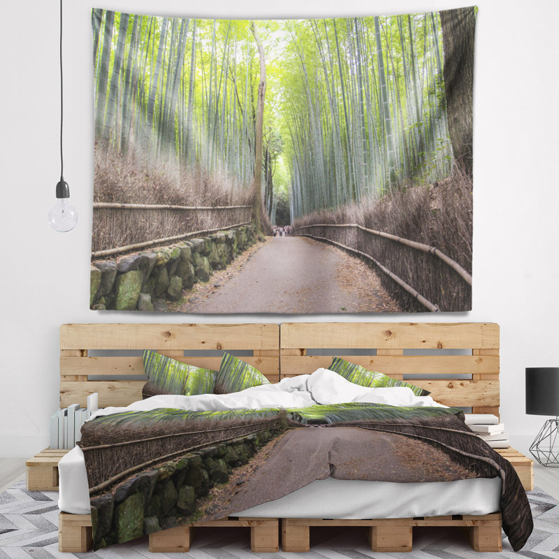 Tapisserie du chemin de bambou Arashiyama, H 32 po x l 39 po
