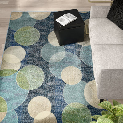 Dews Washable Polka Dots Indoor Rug