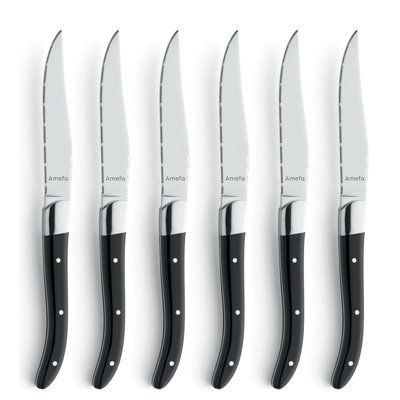 Ensemble de 6 couteaux à steak Royal, noir