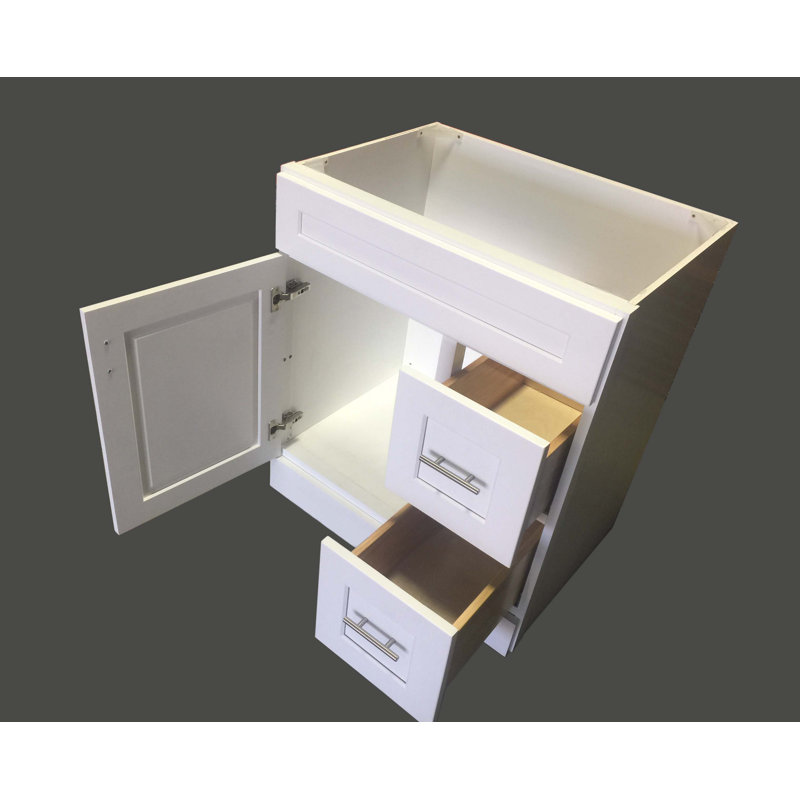 30'' Wall Mounted Single Bathroom Vanity Base Only in White