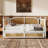 Upholstered Smart LED Bed Frame With Adjustable Height Headboard,No Box Spring Needed,Easy Assembly