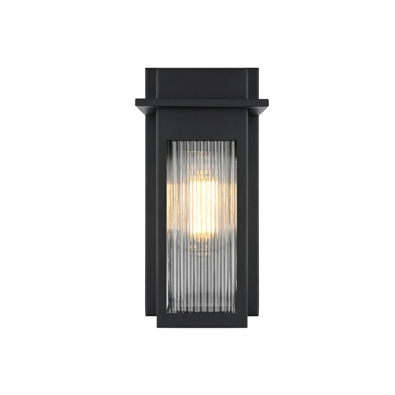 Croteau 5 Inch Outdoor Wall Sconce in Black