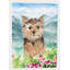 Yorkshire terrier yorkie à 2 côtés en polyester 15 x 11,5 po mountain fleurs drapeau de jardin-2107496908