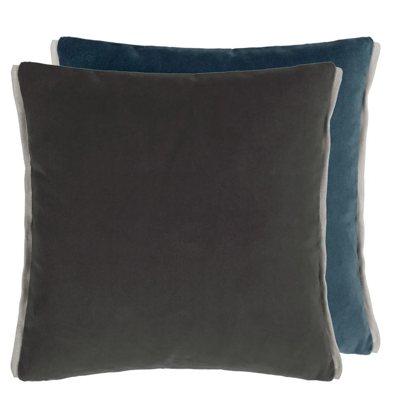 Varese Velvet Decorative Pillow, 17" H x 17" W, Zinnia/Straw