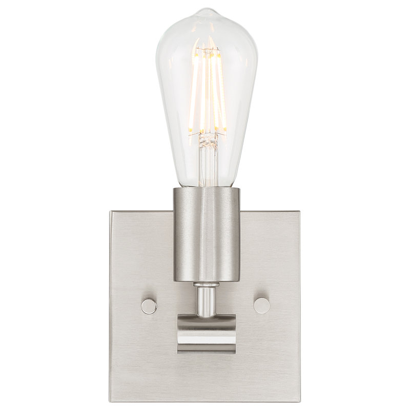 Applique murale 1 lumière Virgin - finition acier brossé, Brushed Steel