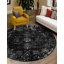 Tapis rond rond à motif abstrait ciel de minuit
