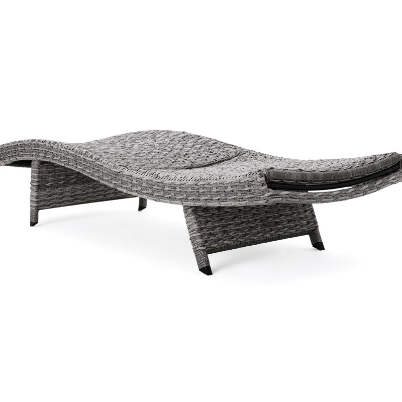 Grey Chaise Lounge - Spacious Outdoor Lounger, 76.49 In D, 30.05 W, 20.39 H, 40.42 Lb W Versatile Relaxing Depth, Width, Height, Weight