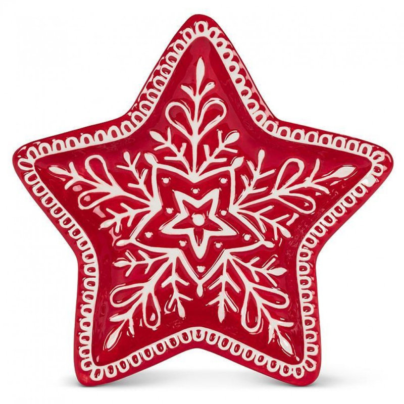Assiette étoile flocon de neige