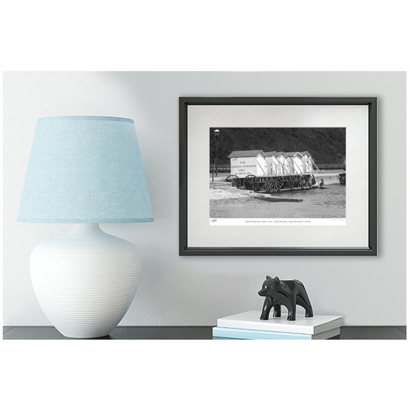 Southend On Sea, Bathing Machines 1898 by Francis Frith - Single Picture Frame Print, 40cm H x 50cm W x 2.3cm D