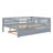 Wood Daybed With Trundle And Fence Guardrails-1255927858