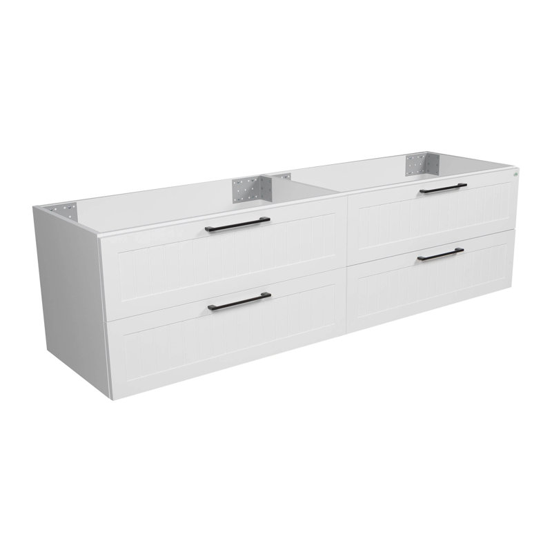 Meuble-lavabo Raphael, blanc mat, fixation murale 60 sans lavabo, 60"