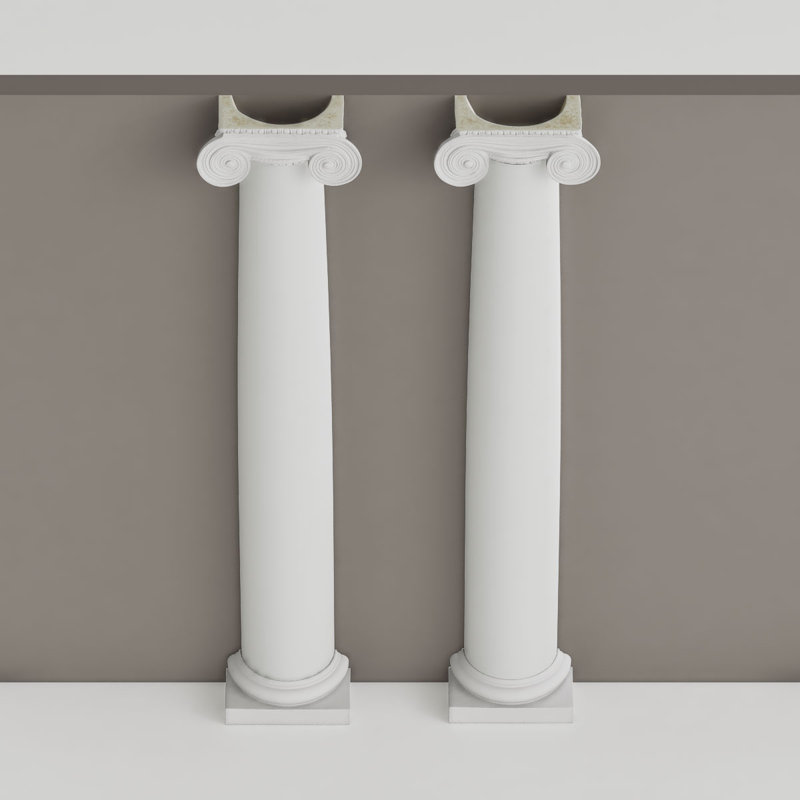 Colonne ronde Endura-Stone, 12 po de diamètre x H 10 pi, Base toscane et Erectheum grecque