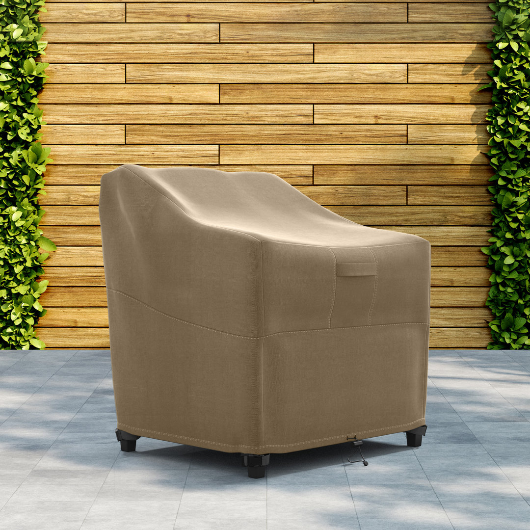 Heavy Duty Premium Patio Chair Cover – Breathable, Heavy-Duty Protector with Water-Resistant PVC, Adjustable Elastic Hem, Click-Close Straps, and Air Vents - Hyslop Freeport Park® 