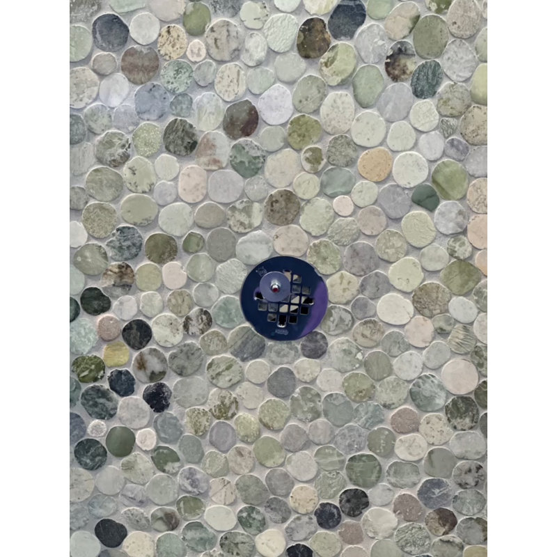 Jade Pebble Mosaic 12" x 12" Natural Stone for Floor and Wall