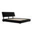 Queen Size Bed Frame with Tufted Headboard-907627431-907627424
