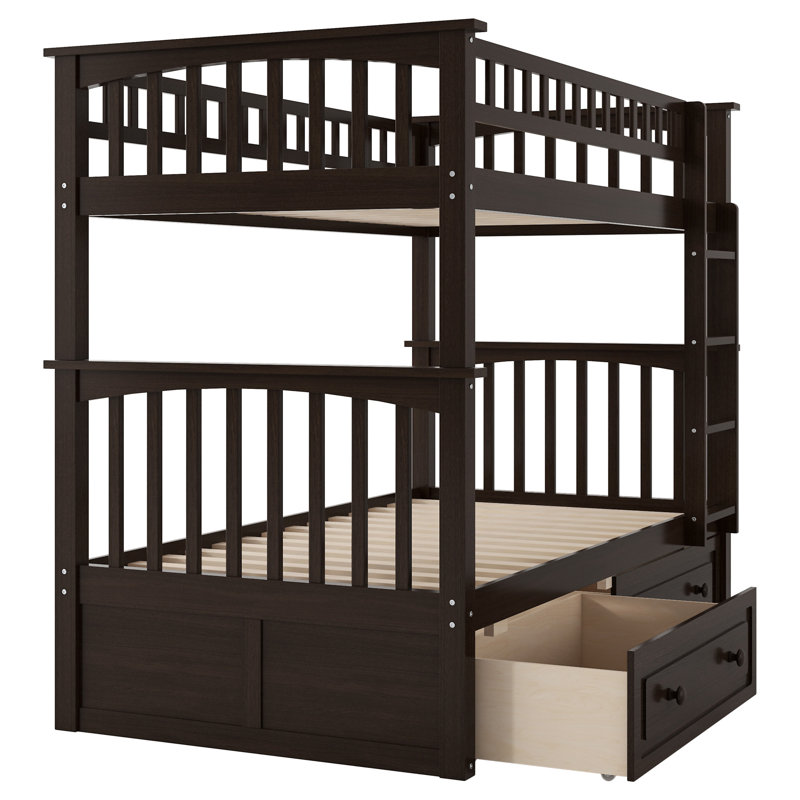 Bunk Bed With Drawers, Espresso