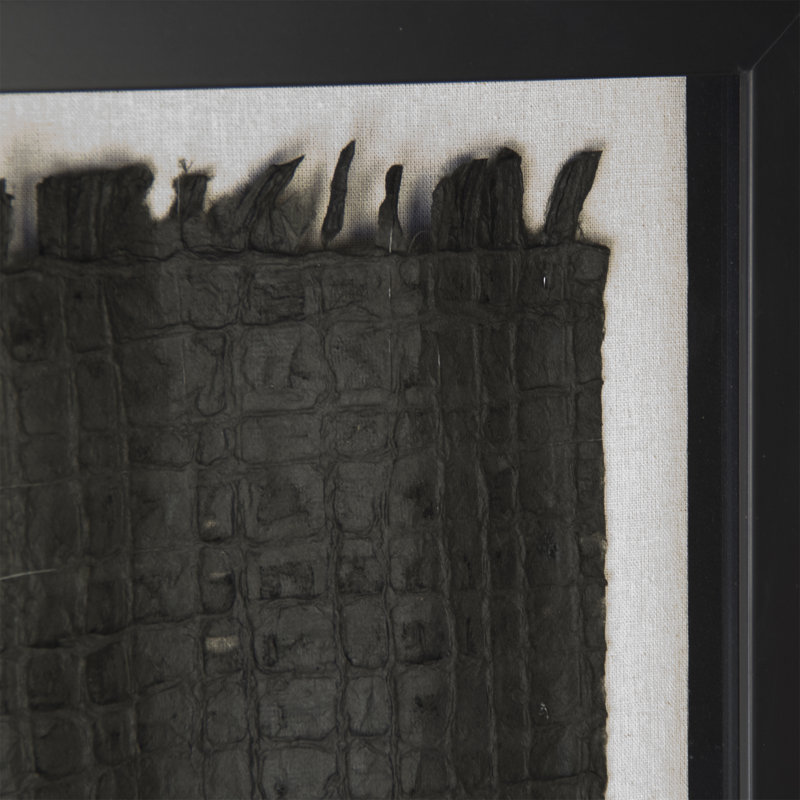 Black Fir-Wood Framed Abstract Paper Art