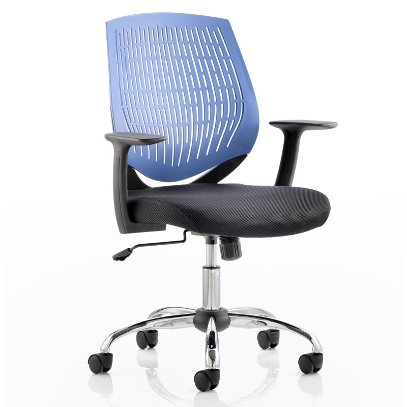 Dura Mid-Back Desk Chair, Blue/Black