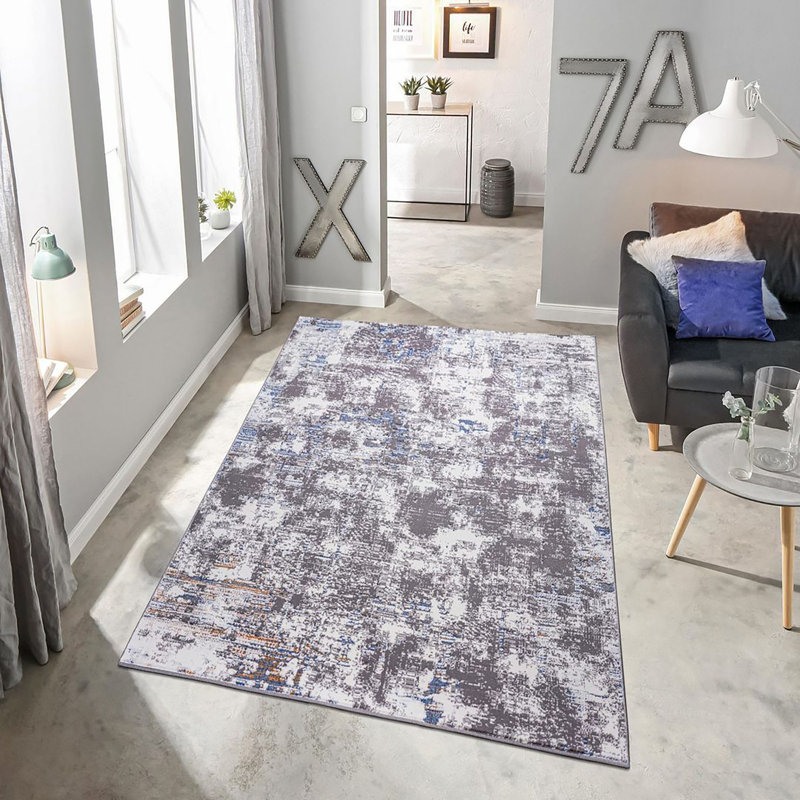 Tapis turc Celine Ancore-GRIS, Rectangle 8 pi x 10 pi 2 po