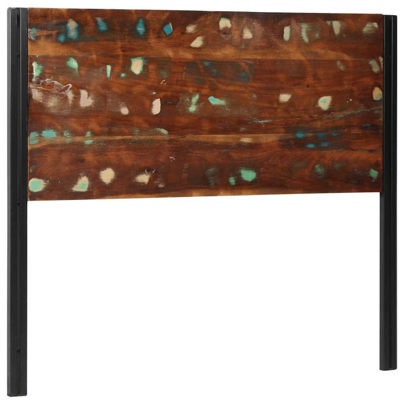 Headboard Solid Wood Reclaimed And Iron, 100cm H x 120cm W x 2cm D