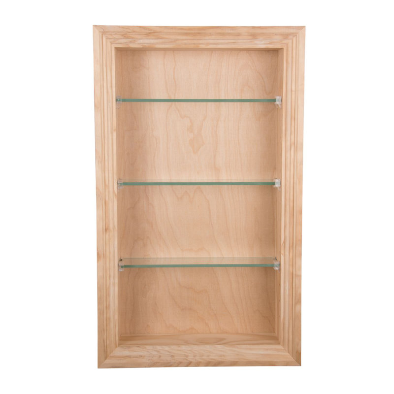 Normandy Recessed In The Wall Niche, Brown, 18" H x 14" W x 3.5" D