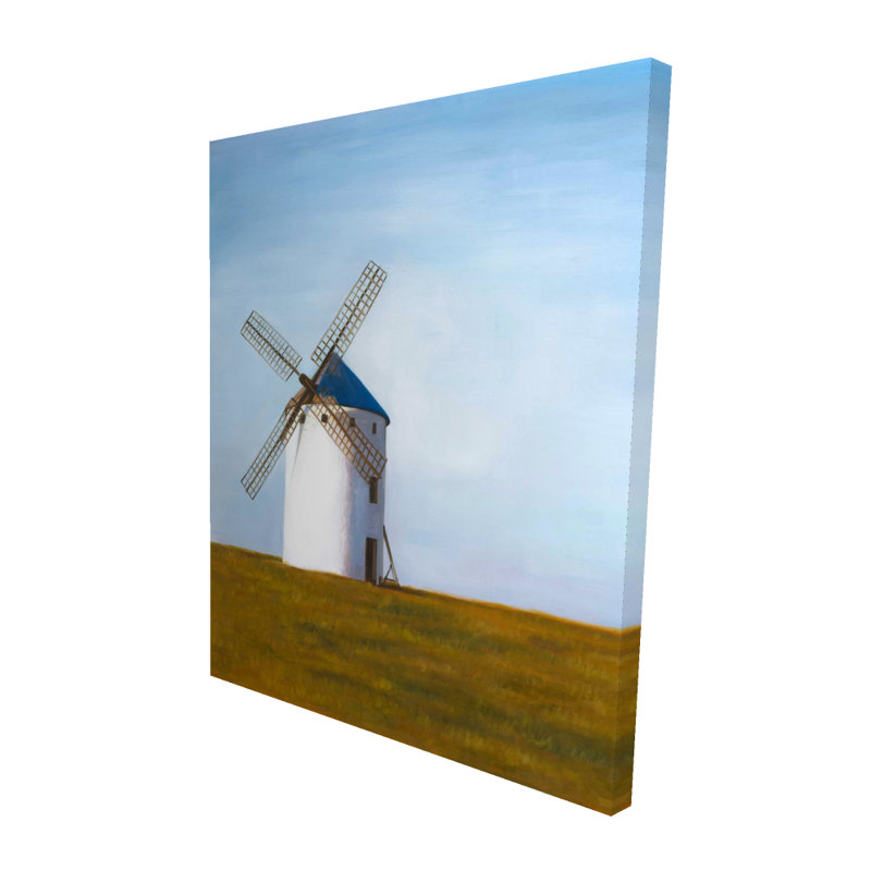 Big Windmill - Farmhouse Beige Canvas for Home Decor