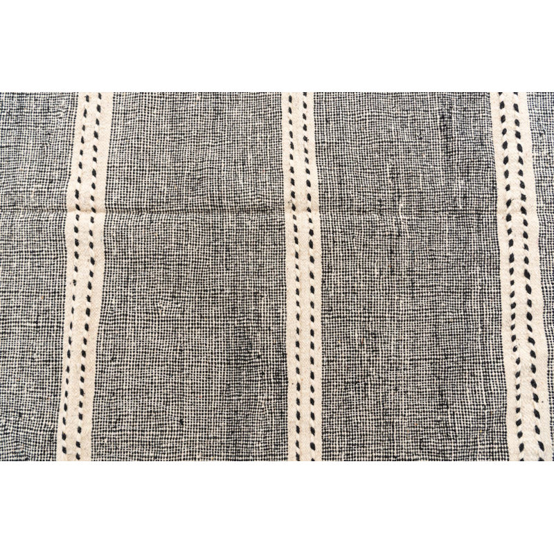 Tapis noir et blanc Mosser