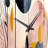 Vintage Pink Gold Minimal Geometrics I Metal Wall Clock-93398123