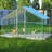 Ceilidh Metal Chicken Run Coop, Walk-in Poultry Cage with Waterproof & Anti-UV Cover Lockable Door Design-771947937