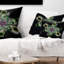 Coussin lombaire en cristal brillant floral