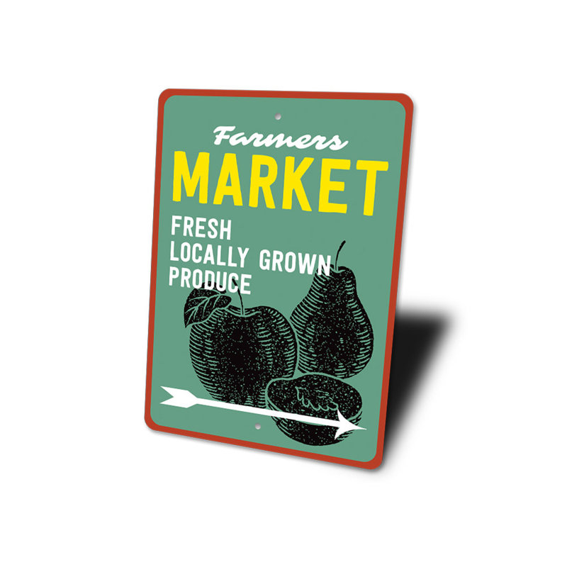 Enseigne de marché, H 18 po x l 12 po x P 0,06 po