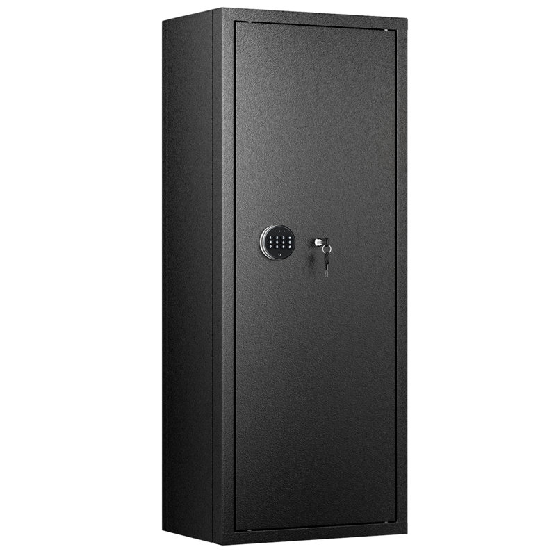10-14 Rifle Gun Safe, Home Rifle and Pistol Safes, Quick Access Rifle Cabinets with LED Light for Rifles and Shotguns with Keypad Lock, Pockets and Removable Shelf