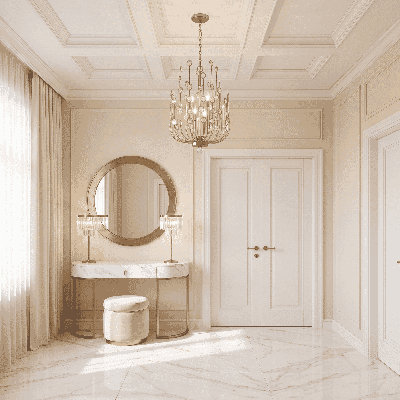 Irina 4-Light Chandelier in Noble Brass