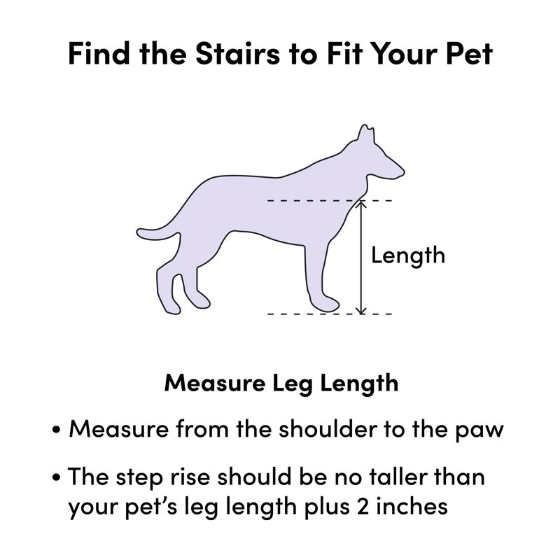 Gray Felt 13" 3-Step Pet Stairs for Cats and Dogs