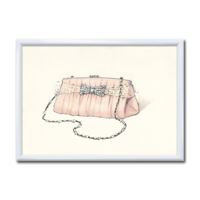 Cadre photo "sac à main glamour sparkle ii" , reproduction sur toile