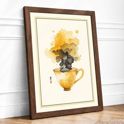 Steaming Tea Modern - Framed Print