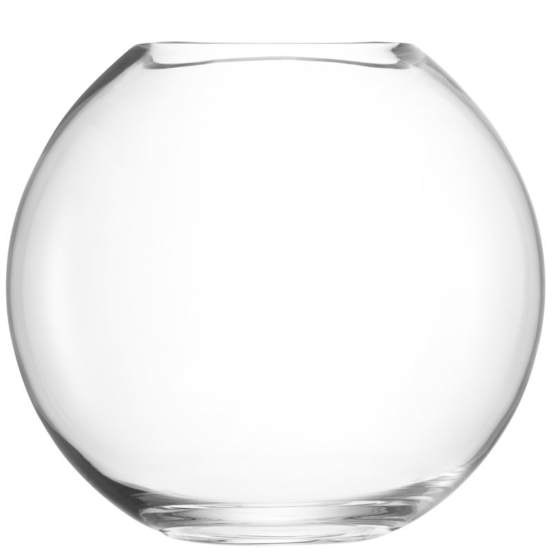 Table Vase, Clear, 16cm H x 18cm W x 18cm D