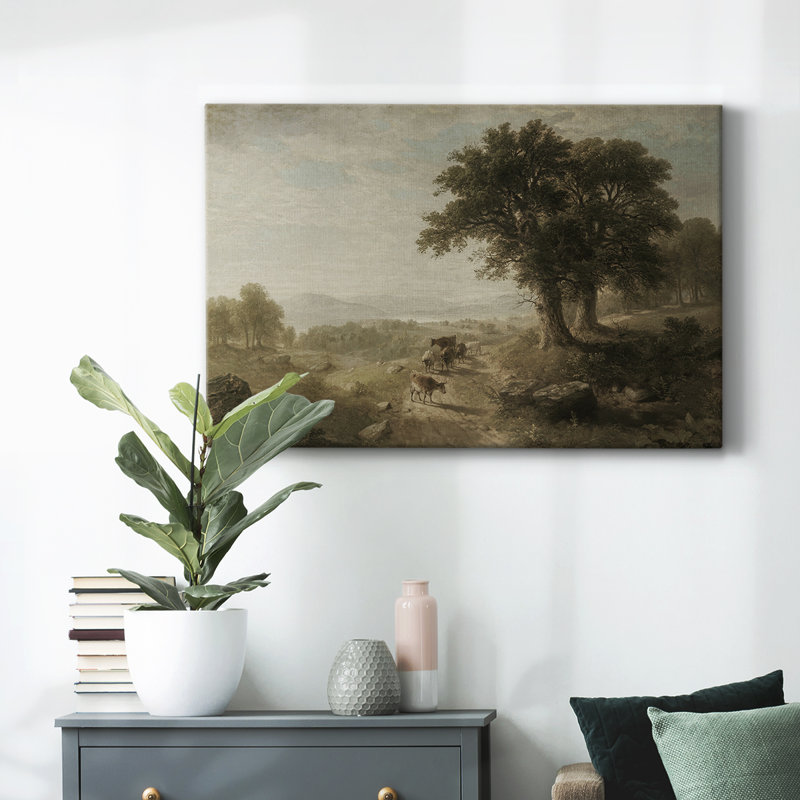 Paysage rétro - DCXV, Toile tendue, H 13 po x l 19 po x P 1,5 po
