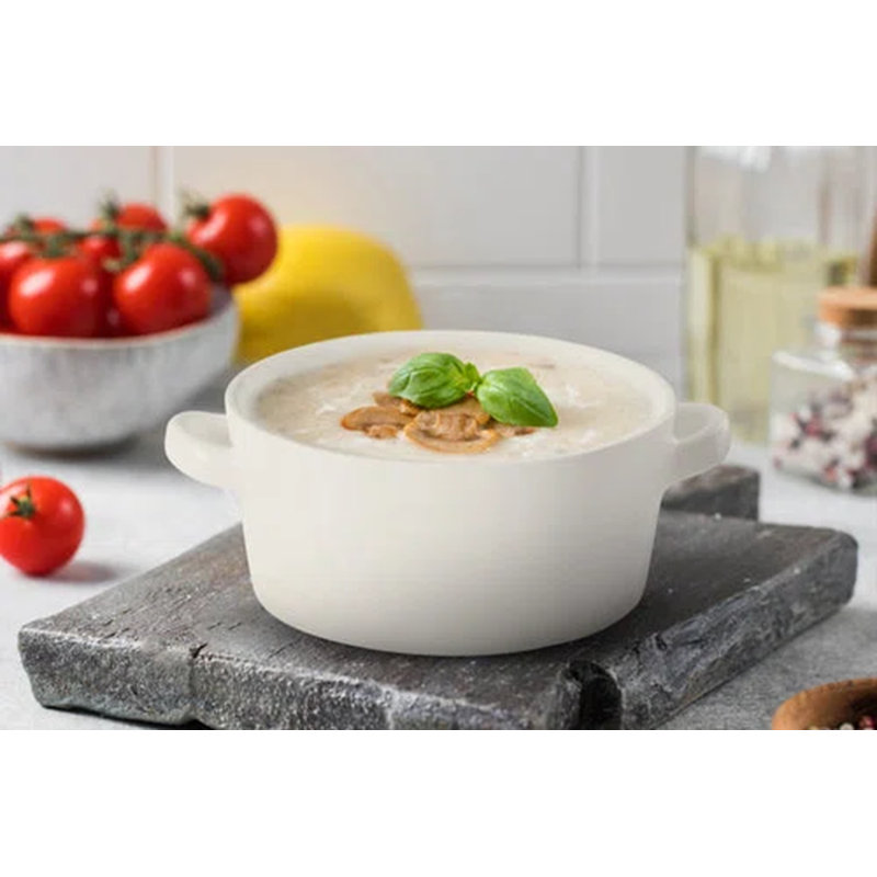 bocaux à soupe kook, bols empilables en céramique, ensemble de 4, Blanc