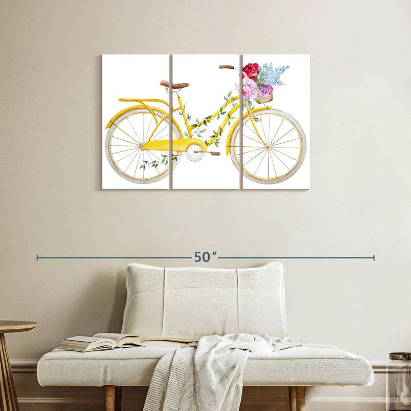 Mehar Flower Bicycle, 24" H x 38" W