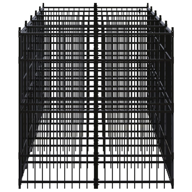 Chenil d'extérieur pour chien VidaXL, 189 po x 75,6 po x 78,7 po