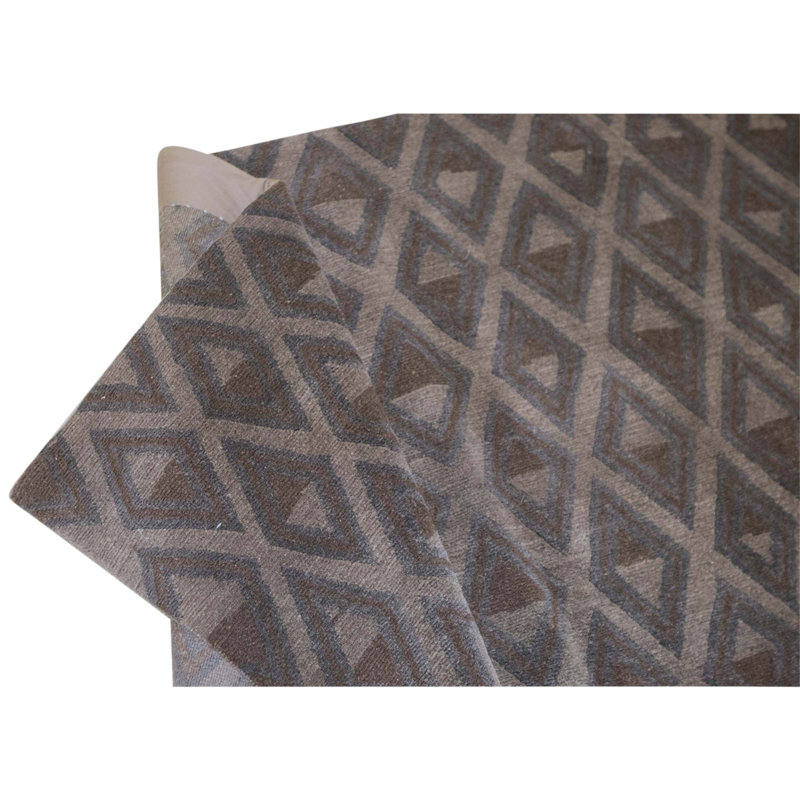 Tapis noir noué à la main de haute qualité, Rectangle 6 pi 4 po x 9 pi