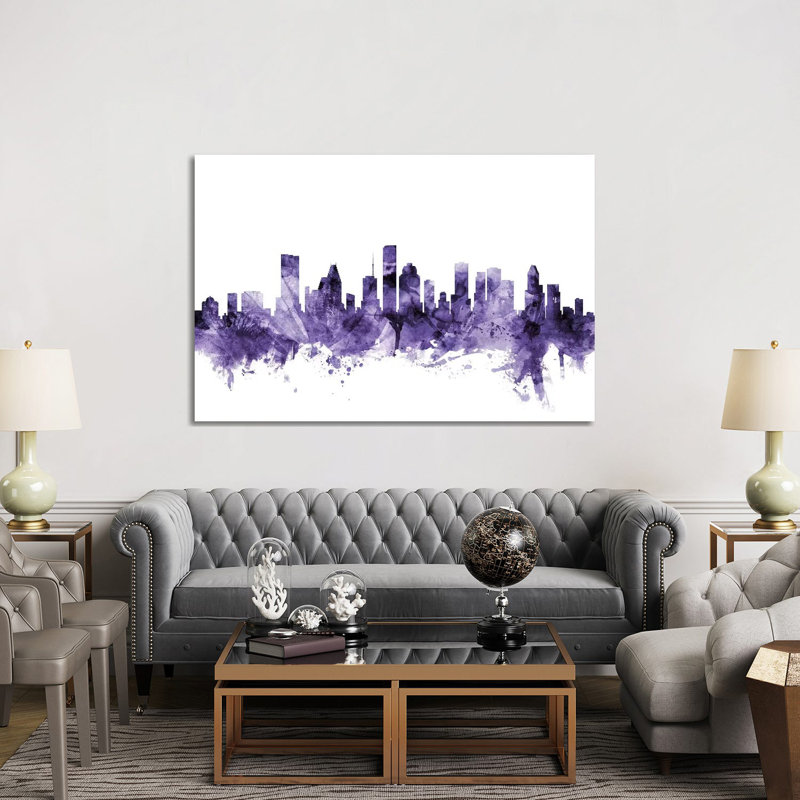 Houston, Texas Skyline by Michael Tompsett - Wrapped Canvas Painting, 152.5 cm H x 101.5 cm W