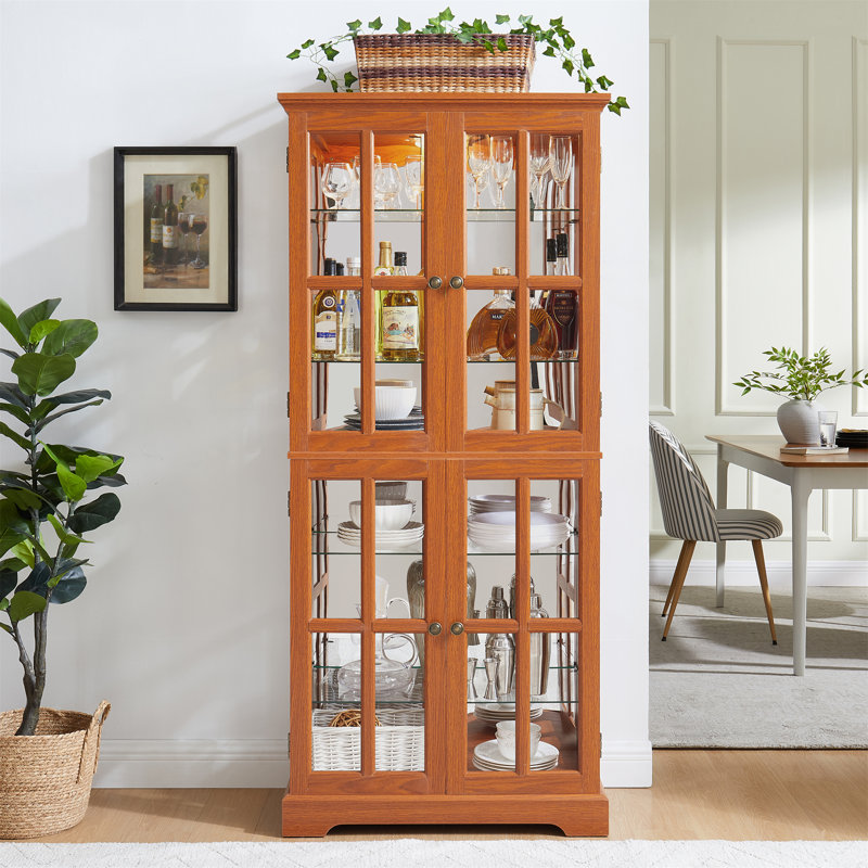 Vitrine vintage avec portes en verre - vitrine antique pour objets de collection